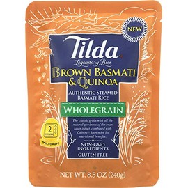 Tilda Legendary Rice Steamed Brown Basmati & Quinoa, 8.5 Ounce (Pack of 6)