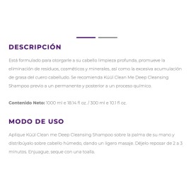 Kuul Clean Me Deep Cleansing Limpieza Profunda Shampoo 1 L