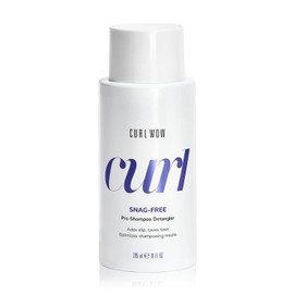 Desenredante previo al champú Curl Wow Snag-Free: agrega deslizamiento a los rizos antes de lavar con champú para un lavado sin enredos y una limpieza más profunda y fresca; reducir la rotura