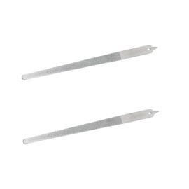 2PC 8 Diamond Dust Nail File - Stainless Steel Nail Dresser - 6 Inch