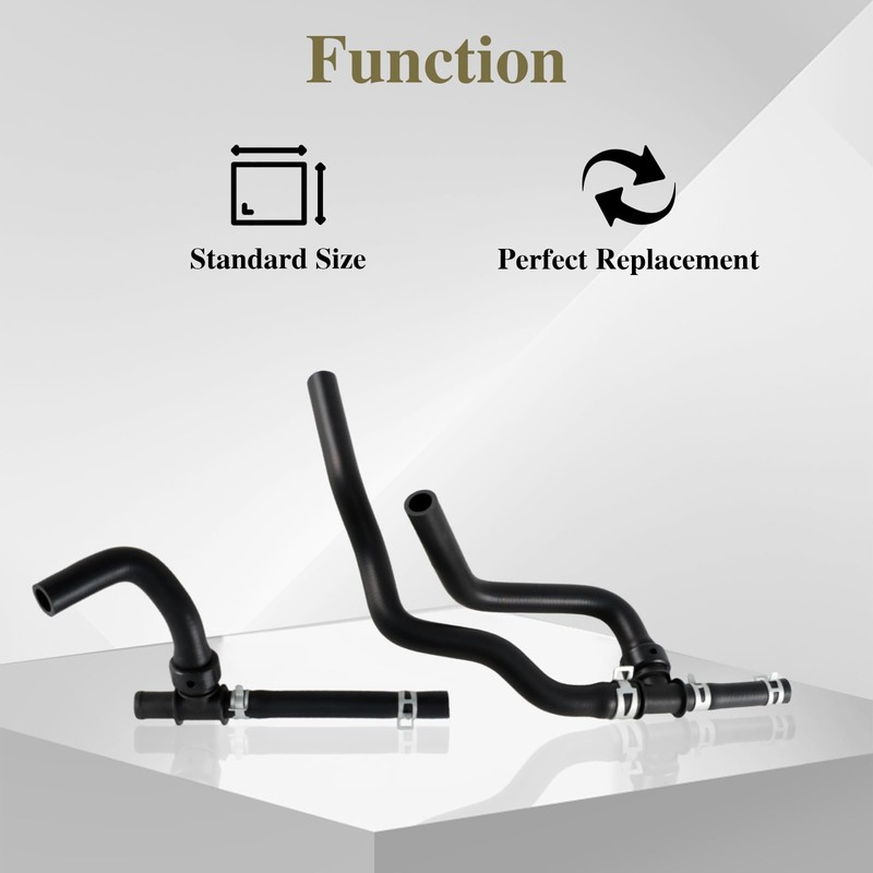 FUSCH Heater Hose Pipe Set with TEE Supply-Return Compatible with