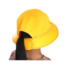 Happybeans School Hat with Ponytail Hole, Girls, Yellow, Made in Japan, Elementary School Hat, School Hat, yellow