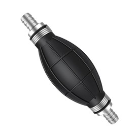 Black Bulb Rubber Fuel Pump - Marine Gasoline Transfer Hand Pump with Vacuum Siphon for Outboard Engine Fuel Pump Line & Boat Accessories (1/4'' 6 mm)