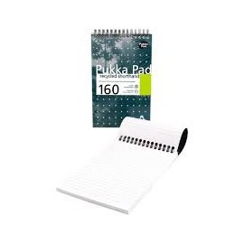 Pukka Recycled Shorthand Notebook Reporter Pad 160 page Pack of 3