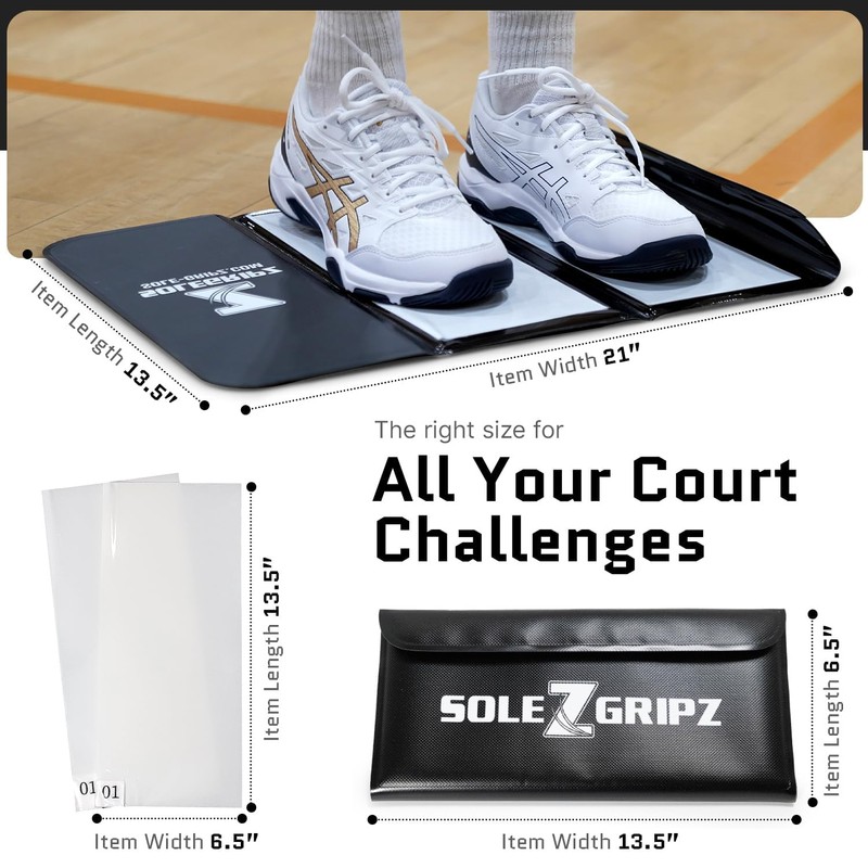 Portable Basketball & Volleyball Sticky Mat by Sola Athletics– Foldable,