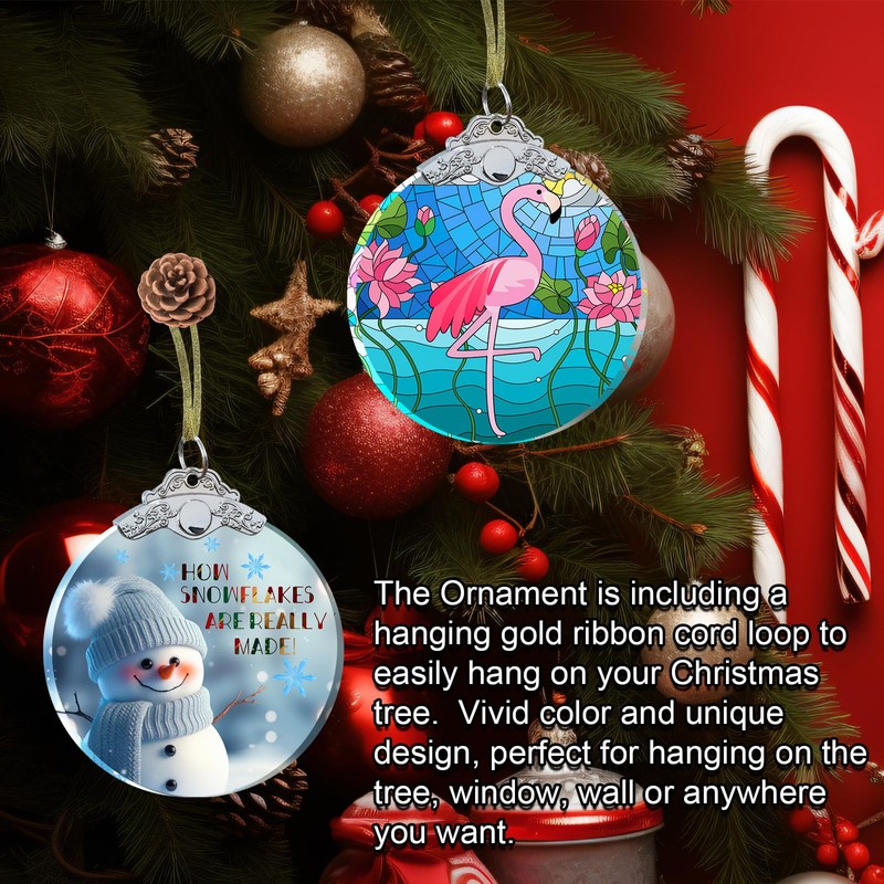 Snowman Christmas Ornaments - Snowman Ornament for Christmas Tree -