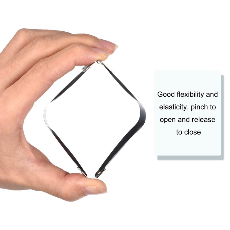 HARFINGTON Metal Internal Flex Frame - 10Pcs 70mm/2.8" Handbag Hinges