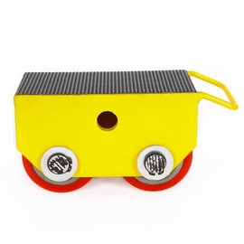 Professional Cast Steel + PU 2.5T Fixed Machinery Skate Mover Built-in Handle, 5500lb Heavy Duty Dolly Skate Machinery Mover Roller for Cargo Transport