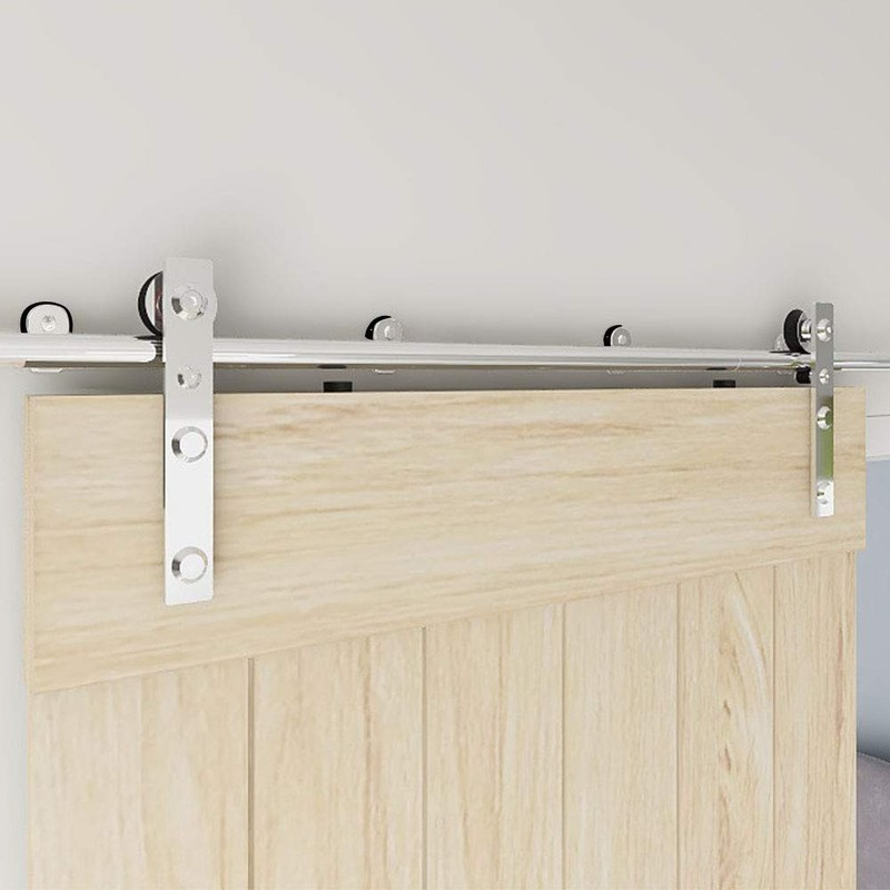 TSMST 7FT Sliding Barn Door Hardware Kit, Stainless Steel Heavy