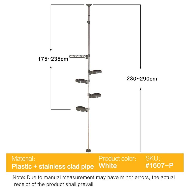 Hershii 5-Layer Indoor Plant Stand Pole Spring Tension Rod Corner