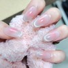 Petal Fog Light [Handmade Nail Tip] Magnetic Gel - Almond