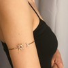 Quizzhe Thin Gold Arm Cuff Upper Arm Bracelet Crystal Moon