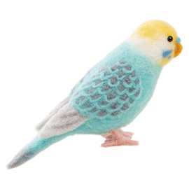Hamanaka H441-525 Wool Felt Kit, Made with Aclaine, Cute Little Bird, Buddy Parrot Pastel Color, Blue