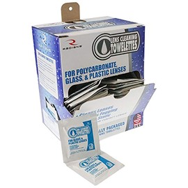 Radians 1LCT100 VisionAid Safety Clean Foil-Packed Lens Cleaning Towelettes, White (Pack of 100)