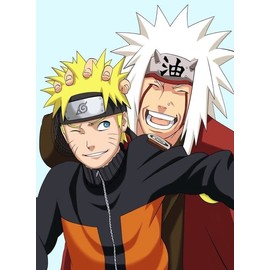 Naruto Paint by Numbers, Anime Painting by Numbers, Adult Paint by Numbers Adult, with Brush, Acrylic Pigment Drawing, 40 x 50 cm