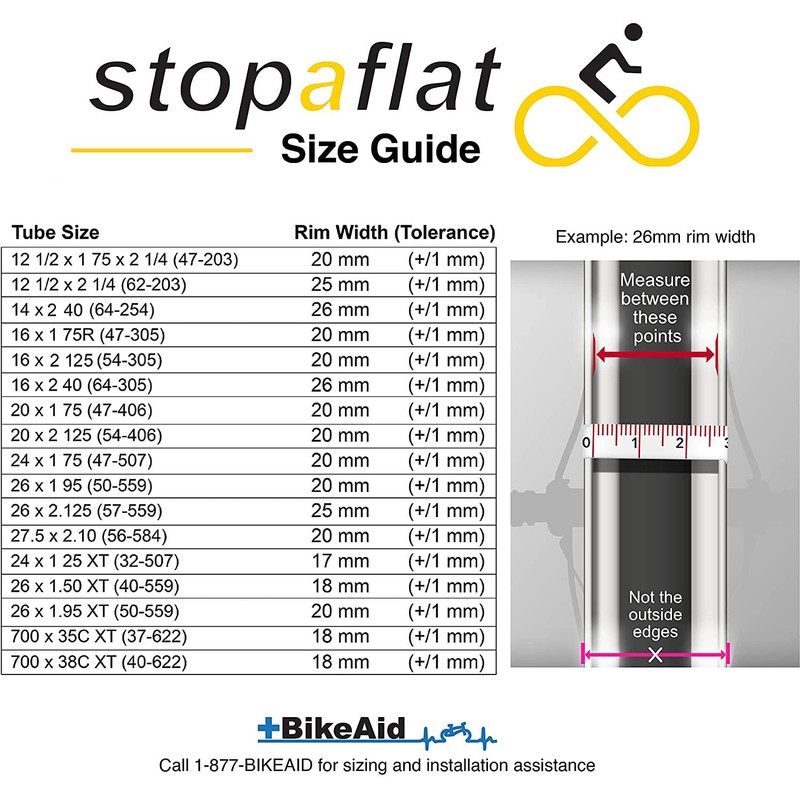 Stop-A-Flat Puncture Proof, Thorn-resistant, No-flat, Bicycle Tube, 16 x 2.125