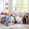 Intelligent Design Comforter Set Vibrant Floral Design, Teen Bedding for