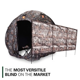 Rukket Hunting Blind | Ground Blind Stand for Deer, Turkey, Duck Hunting (Hunting Blind + Ground Blind + Stool)