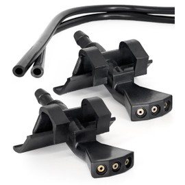 Click&Fit Adjustable Windshield Washer Nozzles Kit compatible with Mitsubishi Outlander from 2013 to 2021 – Wiper washer sprayers jet kit replases 8265A967, 3-way spray, 2-pcs with hose