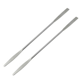 Maxmoral Stainless Steel Lab Laboratory Mini Double-Ended Spatula Semi-Micro Shovel Tapered Arrow End Flat Ends 50 mm X 9 mm