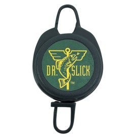 Dr. Slick Clip-On-Reel, Green, Nylon Cord, "D" Ring