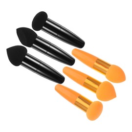 FRCOLOR 2 Set Travel Makeup Sponge Set Durable Latex Foundation with Handle for Concealer and Foundation Application Portable Beauty Tool for Go Use