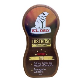 Esponja Lustradora de Calzado El Oso Lustroso Color Café 1 Pieza