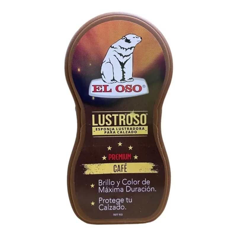Esponja Lustradora de Calzado El Oso Lustroso Color Café 1