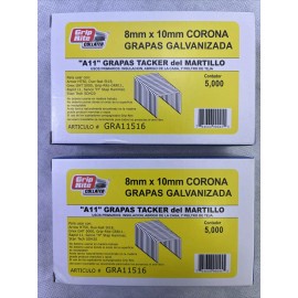 Grip-Rite 2 Grip-Rite A11 Hammer Tacker Staples GRA11516  5/16 x 3X8 Crown Galv 5000ct
