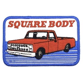 Retro Square Body Chevy Truck Red Patch Iron Sew On Vintage Style Retro Cap Hat