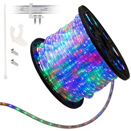 WYZworks 1656LEDs, 150ft Colorful LED Rope Light, Connectable Outdoor Permanent Waterproof Accent Exterior Lighting, PVC Case, ETL Certified, for Holiday, Backyard Patio, Home Garden, Decorative