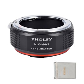 PHOLSY Nikon F to MFT Lens Adapter for Nikkor AI/F/AIS/AF/AF-I/AF-S Lens to M4/3 Micro 4/3 Micro Four Thirds MFT Camera Body Compatible with Olympus Panasonic Lumix Cameras