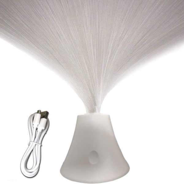Lámpara de fibra óptica táctil LED luz blanca cálida del estado de ánimo funciona con USB para decoración del hogar, regalo de fiesta