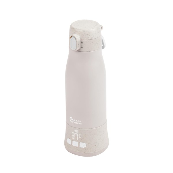 Babymoov Moov & Feed Wireless Portable Bottle Warmer - 340ml Capacity - Water or Breast Milk - Adjustable Temperature - Keep Warm (up to 7h) - USB Charging - Lifetime Warranty