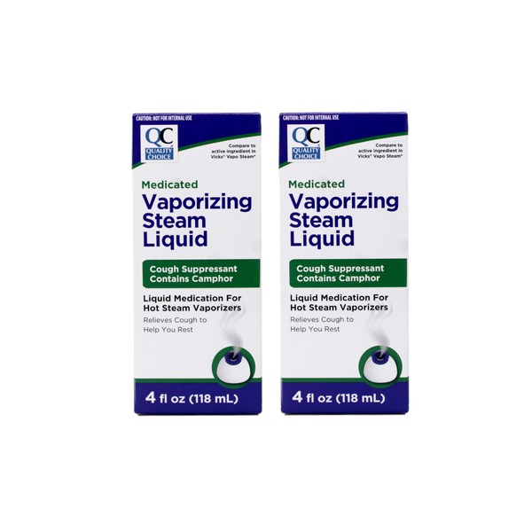 Quality Choice Medicated Vaporizing Steam Liquid Cough Suppressant with Camphor