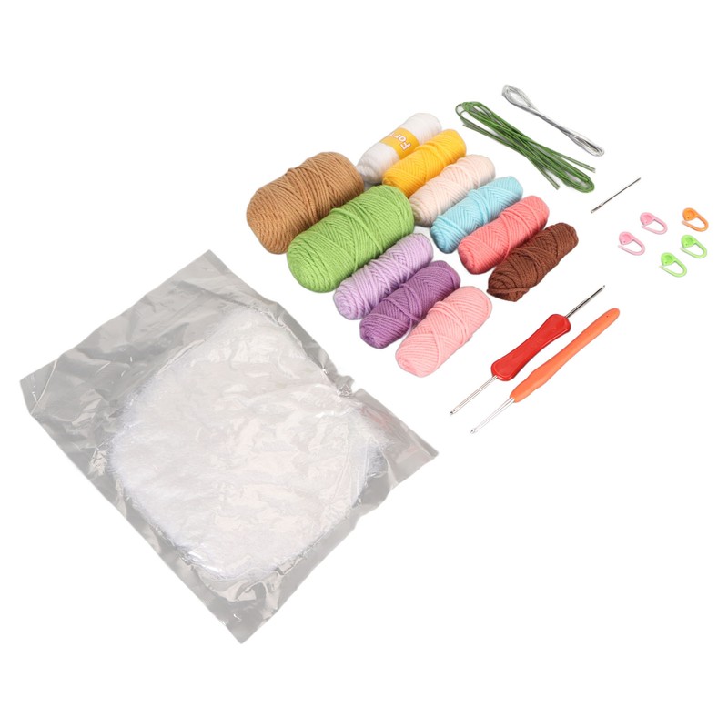 Crochet Starter Kit Educational Colorful DIY Craft Supplies Crochet Potted