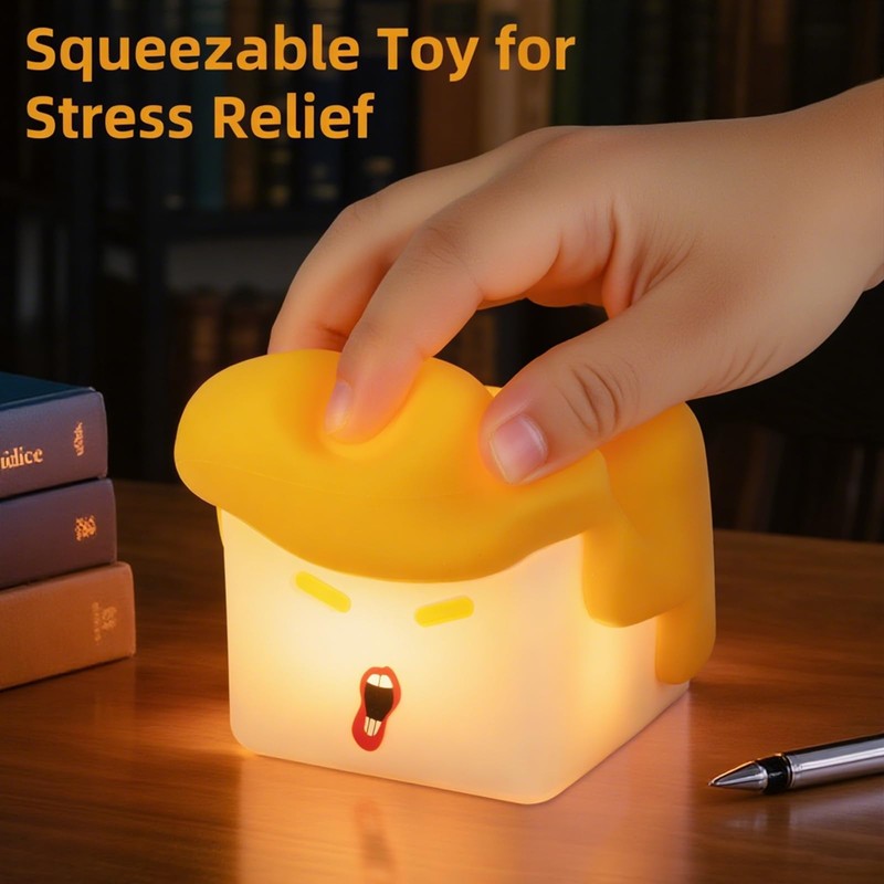 Tcamp Fun Night Light, Hilarious Silicone Squishy Lighted Tap Light,