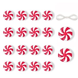 80pcs Christmas Candy Cane Hanging Peppermint Ornaments for Crafts 25mm Candy Cane Christmas Hanging Ornaments Christmas Tree Home Decorations