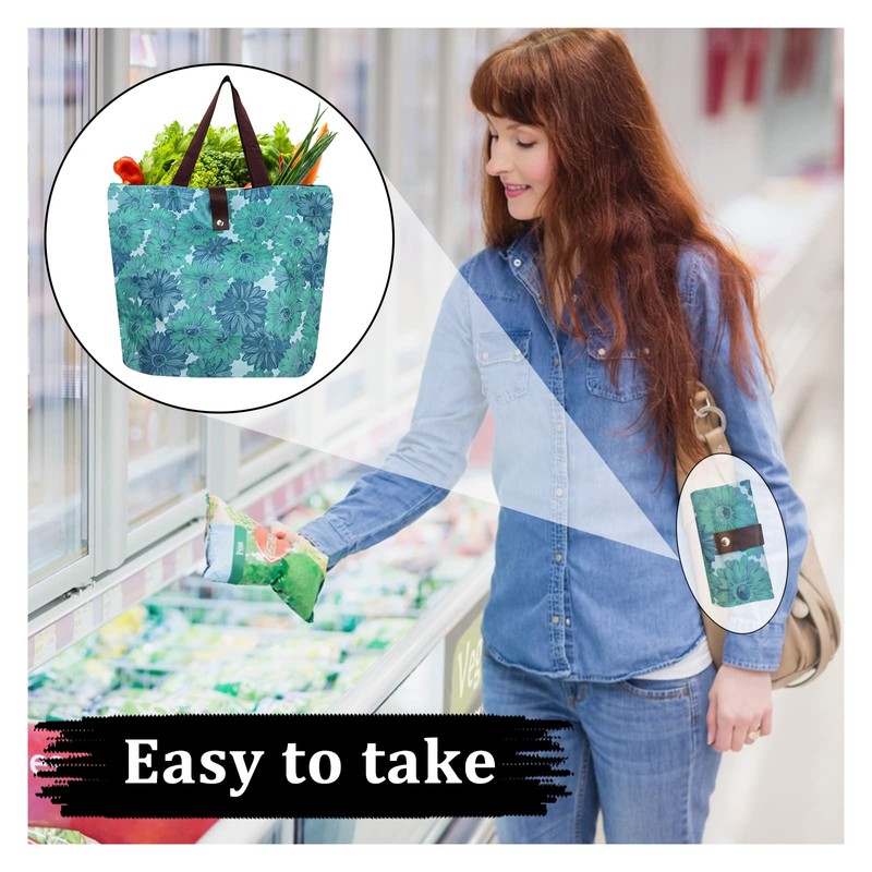 FuninCrea Reusable Shopping Bag, blue