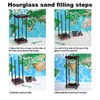 SuLiao Empty Hourglass Fillable, 10 Inch Large Black Wooden Frame