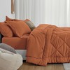 Love's cabin California King Comforter Set Terracotta, 7 Pieces California