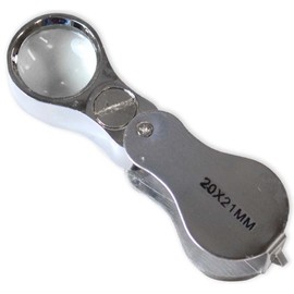 MAXIMIZE Jeweler's Loupe with LED | 10X Magnification & 21mm Lens | Stainless Steel Build | Standard Swivel Case | Compact 1.75" x 7/8" x 3/4" (4.4 cm x 2.2 cm x 1.9 cm) | Protective Storage Box