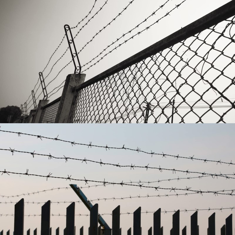 YXJSTO Real Barbed Wire 1320FT, 4 Point Barbed Wire Roll