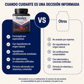 Reulex Advance  250 Cápsulas  Colageno Msm Vitamina Huesos                                                                                            