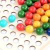Wooden Peg Board Beads Game Educational Rainbow Clip Beads Puzzle