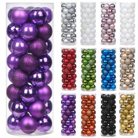 Briful 40PCS 4CM Christmas Baubles, Christmas Tree Decorations Xmas Hanging Ornaments Small Shatterproof Balls for Home Festival Gifts Christmas Decorations