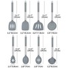 Silicone Cooking Utensil Set, 8Pcs Non-stick Cookware with Stainless Steel