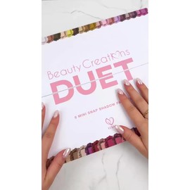 Beauty Creations - Duet Mini Snap, Paleta De Sombras 8 Tonos Grungy Greys