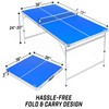GoSports 6 x 3 ft Mid-Size Table Tennis Table Set