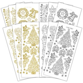 Peel Off Stickers Bumper Value Pack containing 12 Sheets of CPD 1024 Christmas Picture Stickers, coloured, One Size